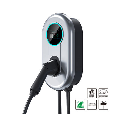Tipe 1 Pengisi Daya EV 40A Stasiun Pengisian Daya 9.6KW Wallbox Level2 Pengisi Daya Kendaraan Listrik Dengan Layar LCD