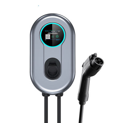 Tipe 1 Pengisi Daya EV 40A Stasiun Pengisian Daya 9.6KW Wallbox Level2 Pengisi Daya Kendaraan Listrik Dengan Layar LCD