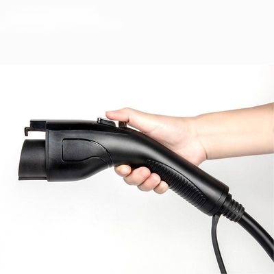SAE J1772 EV Kabel Pengisi Daya 16A Tipe Kabel Hitam1, Steker Pengisi Daya Mobil Listrik 3.5KW
