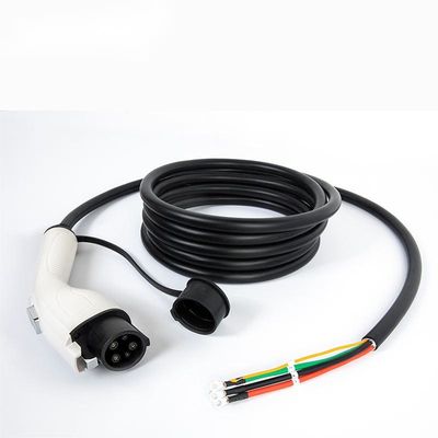 7kW Amercian Standard EV Charging Cable Plug 32A White Cord, Type1 Single Gun Charger Cable