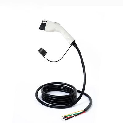 9kW Type1 Steker Kabel Pengisi Daya Mobil Listrik Putih 40A, Kabel Pengisi Daya Senjata Tunggal AC 110V-240V