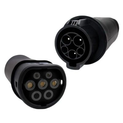 Konektor Pengisian Kendaraan Listrik SAE J1772 Type1 ke Type2EV, AC EV Charger Adapter 22KW