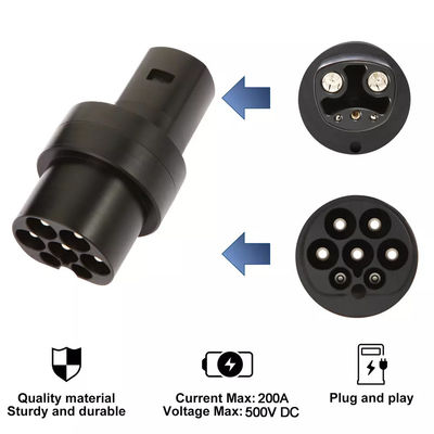Type 2 To Tesla Electric Vehicle Charging Adapter Konektor Pengisian Tesla DC 500V