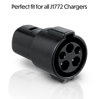 AC Single Phase 60A EV Charging Connectors J1772 Ke Adaptor Tesla Untuk Pengisi Daya Kendaraan Listrik