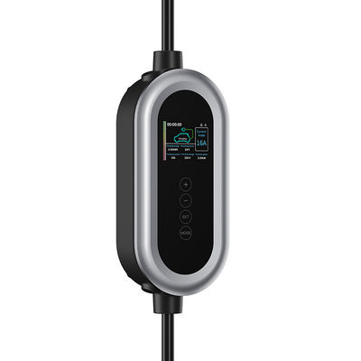 OEM Disesuaikan Portable Type2 AC 230V Stasiun Pengisian Mobil Listrik 16A Portable EV Charger