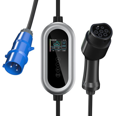 5M Standar Eropa AC EV Charger 32A Kendaraan Listrik Tumpukan Pengisian Cepat Rumah Menggunakan