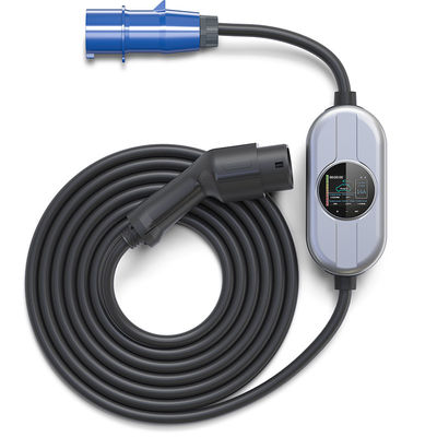 Type2 AC 250V EV Charger Untuk Kendaraan Listrik 16A Penyesuaian Tumpukan Pengisian Arus