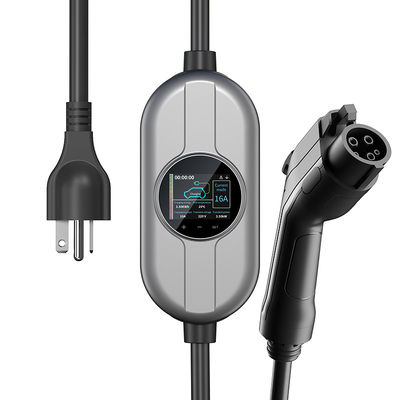 Stasiun Pengisian AC 250V Tipe 1 Untuk Pengisi Daya EV Mobil Listrik Dengan Layar LCD Perlindungan IP65