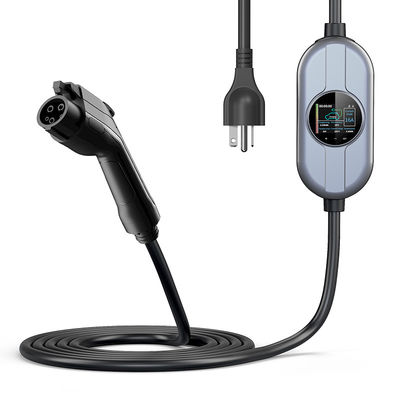 16A Type1 Mobile Charging Staion AC Charging Pile SAE J1772 Dengan LCD