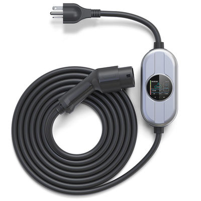 7.68kw AC Tipe 1 Kabel 7.4m Stasiun Pengisian Kendaraan Listrik Pengisi Daya EV Untuk Penggunaan Di Rumah