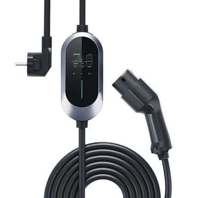Pengisi Daya Mobil EV 16A 3.84kw Tipe 2 AC 230V TINGKAT 2 Pengisi Daya Perjalanan Portabel Kabel 5m