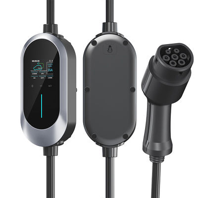 32A Home Indoor / Outdoor AC EV Charger, Stasiun Pengisian Kendaraan Listrik Kompatibel Dengan EV Tipe 2