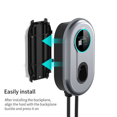 AC 240V Wallbox EV Charging Station 48A Level 2 Kendaraan Listrik EV Car Charger 1M Hard-Wired