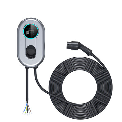 Tipe 2 Wallbox Home EV Charging Pile Untuk Mobil Listrik 32A 7.36KW 1 Phase Dengan LCD