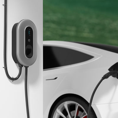 Penunjukan Waktu 16A Mendukung Pengisi Daya Tipe2 AC 400V EV Smart Wallbox Charging Station