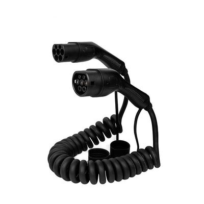 Kabel Pengisi Daya Cepat AC 480V EV Tipe 2 Ke Tipe 2 Steker Pengisian Kendaraan Listrik Portabel