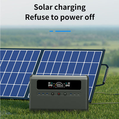 800W Max Solar Charging Input Pembangkit Listrik Portabel Baterai LiFePO4 2400W