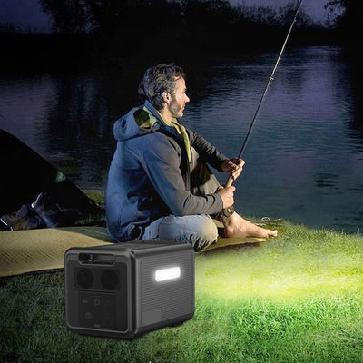 Layar LCD 2304Wh Portable Power Station 1200W AC Intput Solar Generator Baterai LiFePO4 Untuk Berkemah