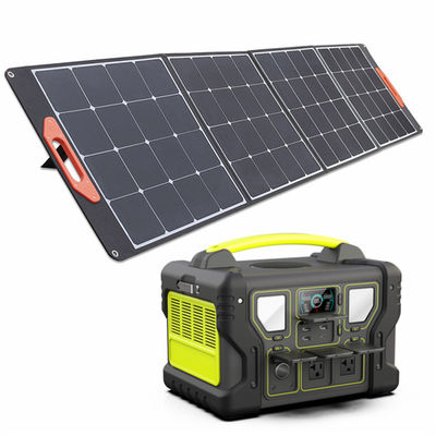 Layar LCD 300W / 500W / 700W / 1000W Pembangkit Listrik Portabel Dengan Panel Surya Tahan Air Refurbish