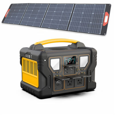 Pembangkit Listrik Portabel 1000W 999Wh UL Baterai Li-Ion Catu Daya Cadangan Dengan Panel Surya