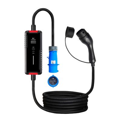 AC 16A EV Fast Charger 3.5kw Tipe 2 Stasiun Pengisian EV Untuk Penggunaan Di Rumah Atau Di Luar Ruangan